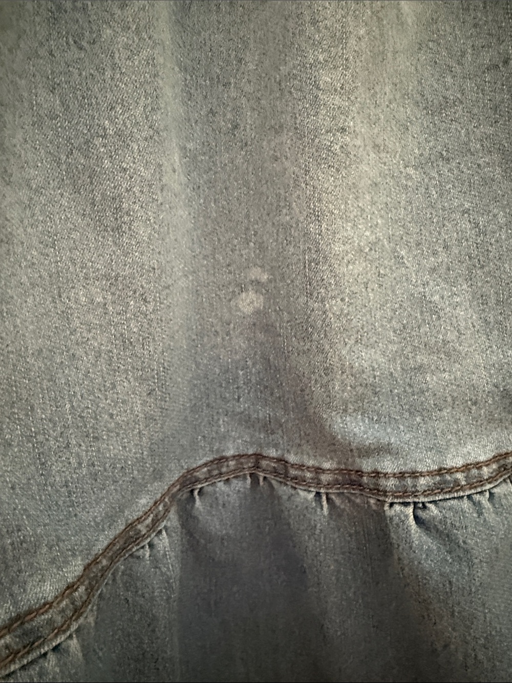 Cato Light Blue Tiered Denim Maxi Skirt with Front Buttons - Picture 2 of 6